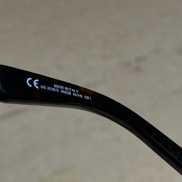 NOS Gucci sunglasses GG3036/S 086DB 60/15 120temp Made in Italy - Picture 4 of 8